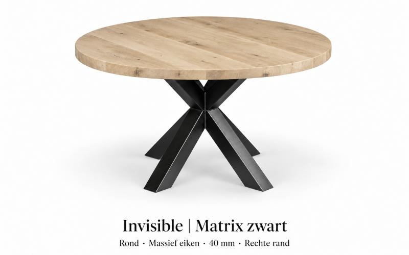 Ronde eiken eettafel 40 mm &ndash; zelf samenstellen